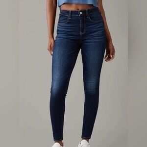 American Eagle Dark Wash Hi-Rise Jeggings 00